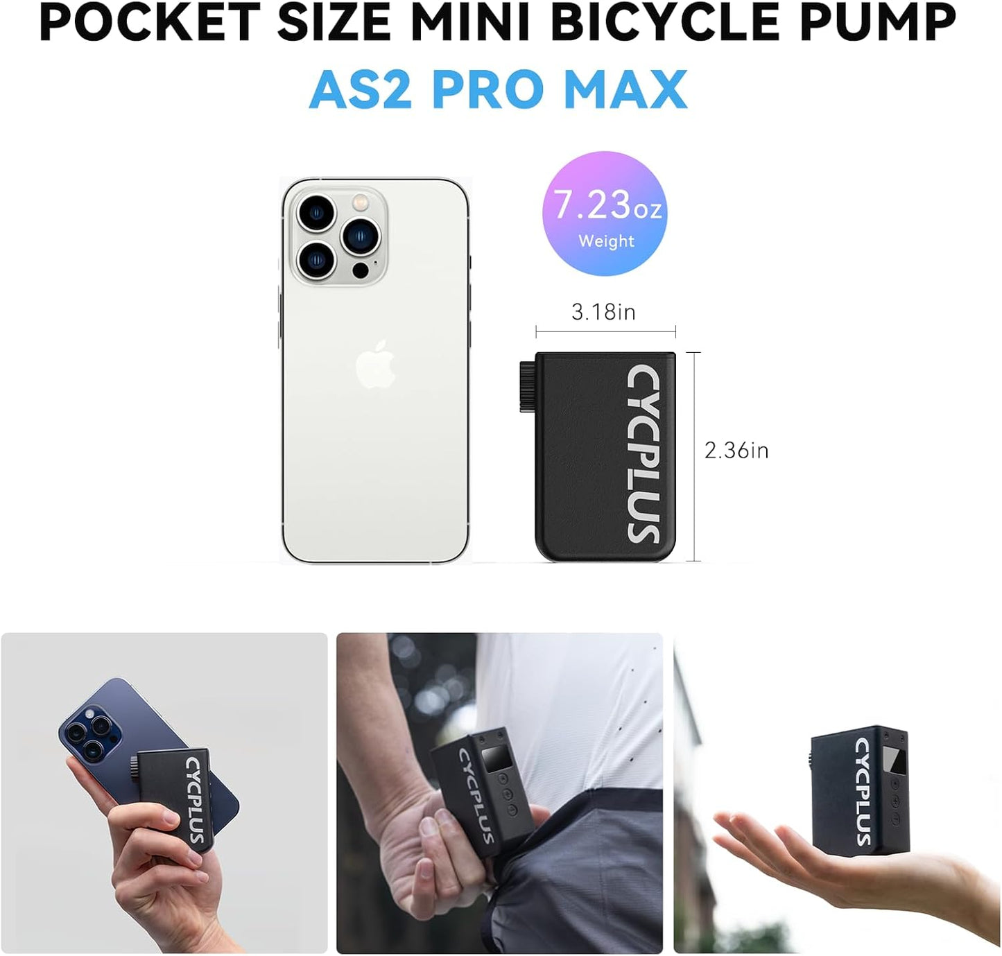 Cycplus AS2 Pro Max Mini Bike Pump 2025